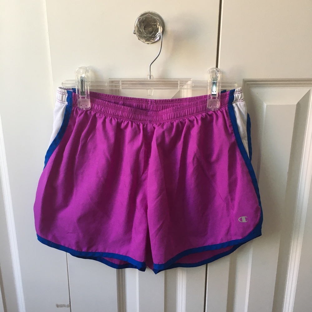 Purple Champion running shorts